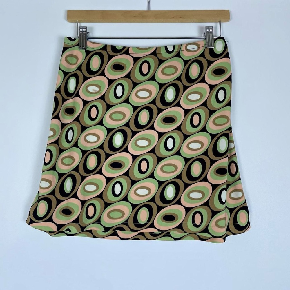 Vintage Y2K Mod Print Mini Skirt